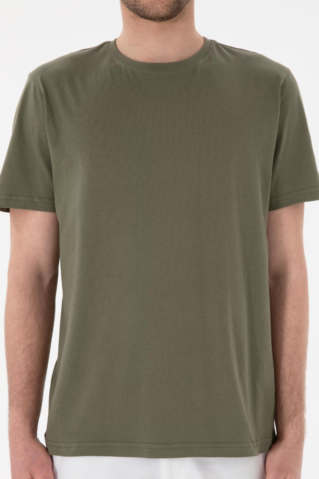 Erkek Regular Fit Bisiklet Yaka Koyu Haki Basic Ti__rt Sepette S_rpriz _ndirim - U.s. polo assn фото 7