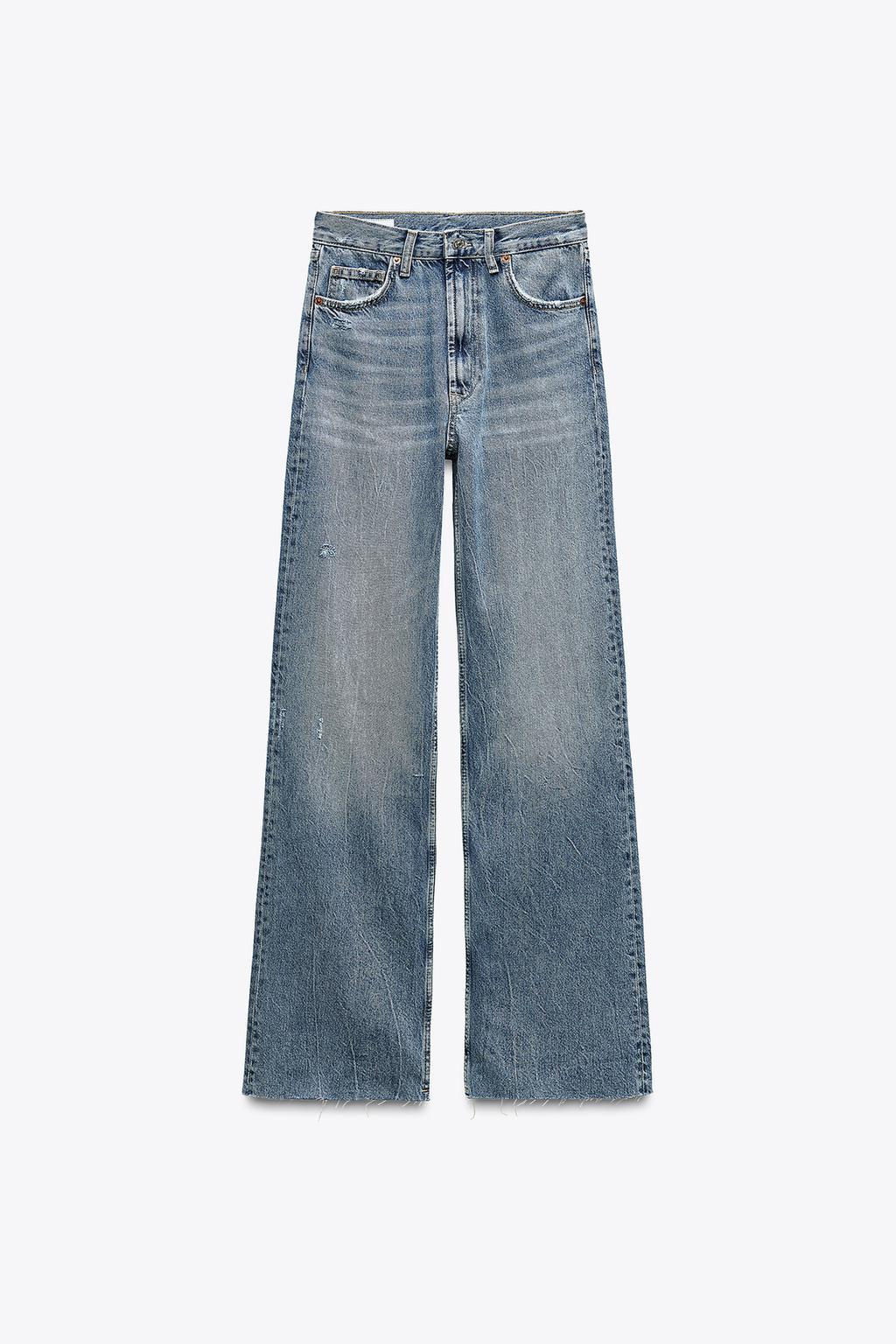 TRF HIGH-WAIST WIDE-LEG FULL-LENGTH JEANS - Zara фото 29