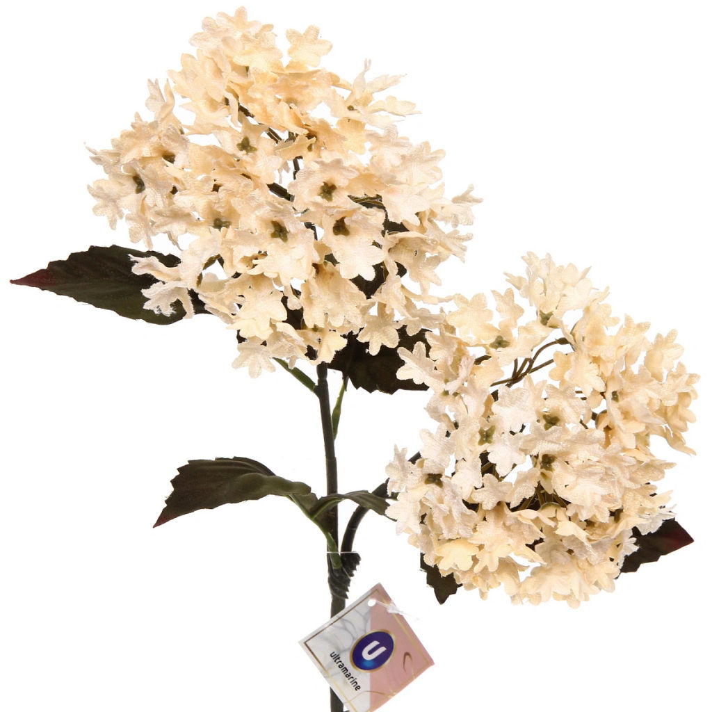 Искусственные цветы "FLOWERS MAGIC" 65см Гортензии 2 цветка кремовые