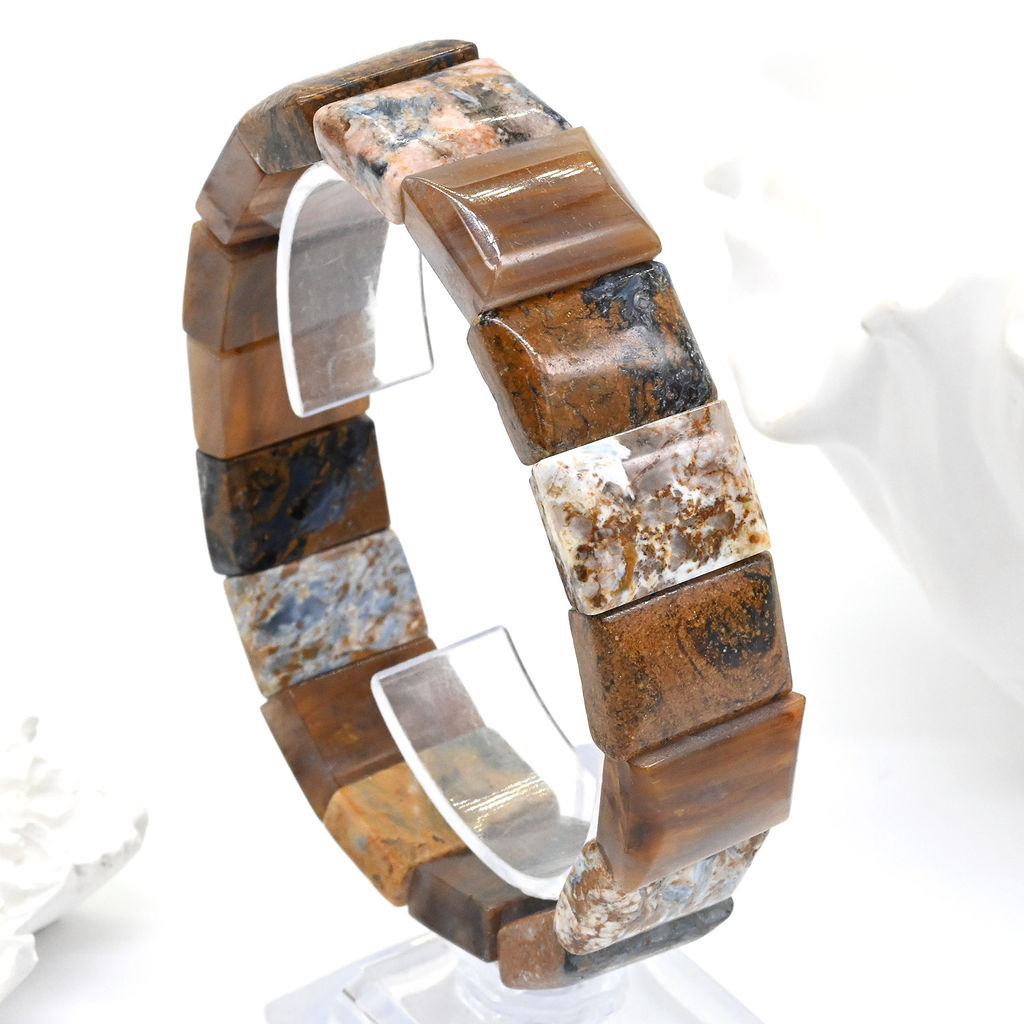 Браслет из петерсита прямоугольник 18*12мм, 53г