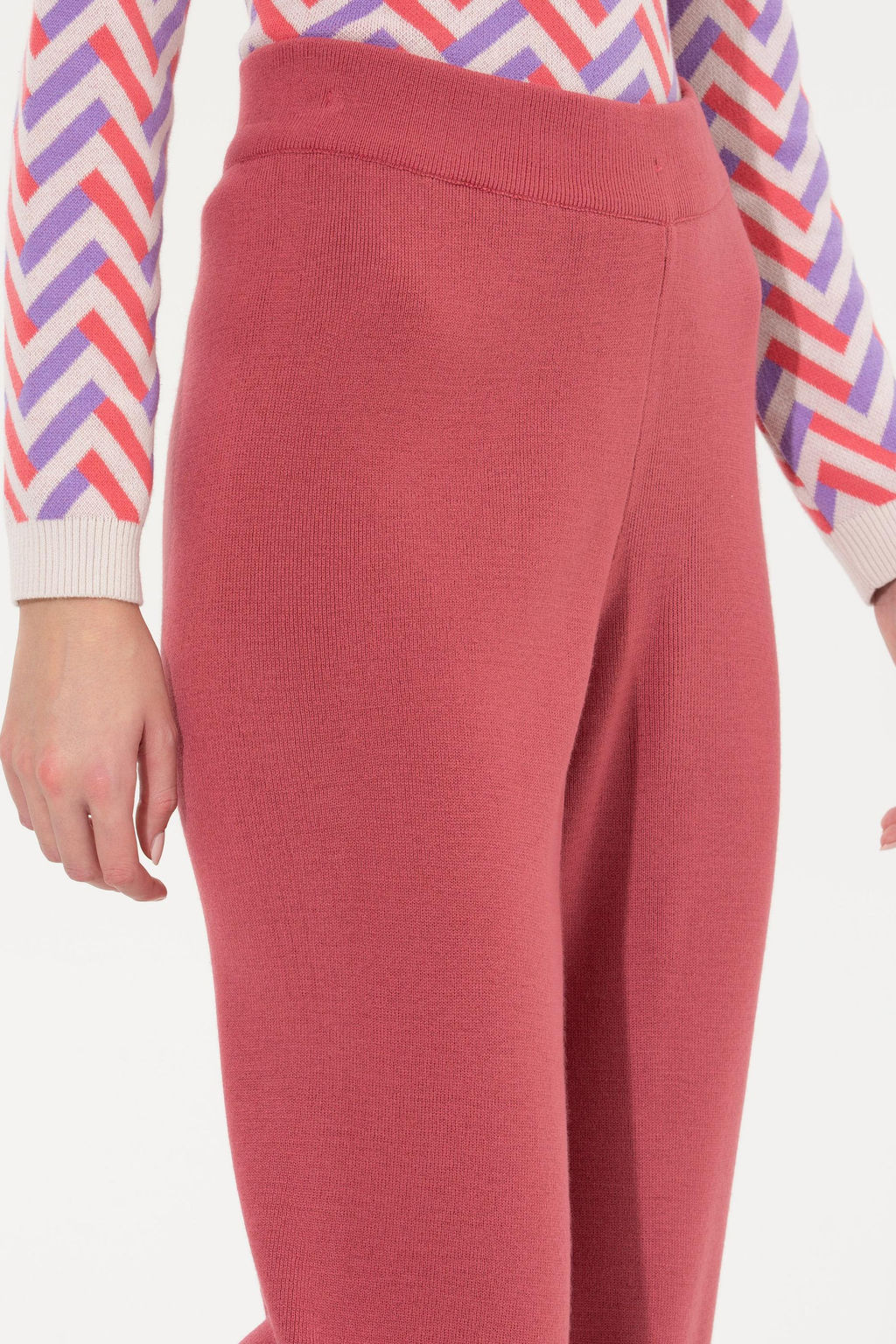 Женские темно-розовые трикотажные брюки - U.s. polo assn фото 6