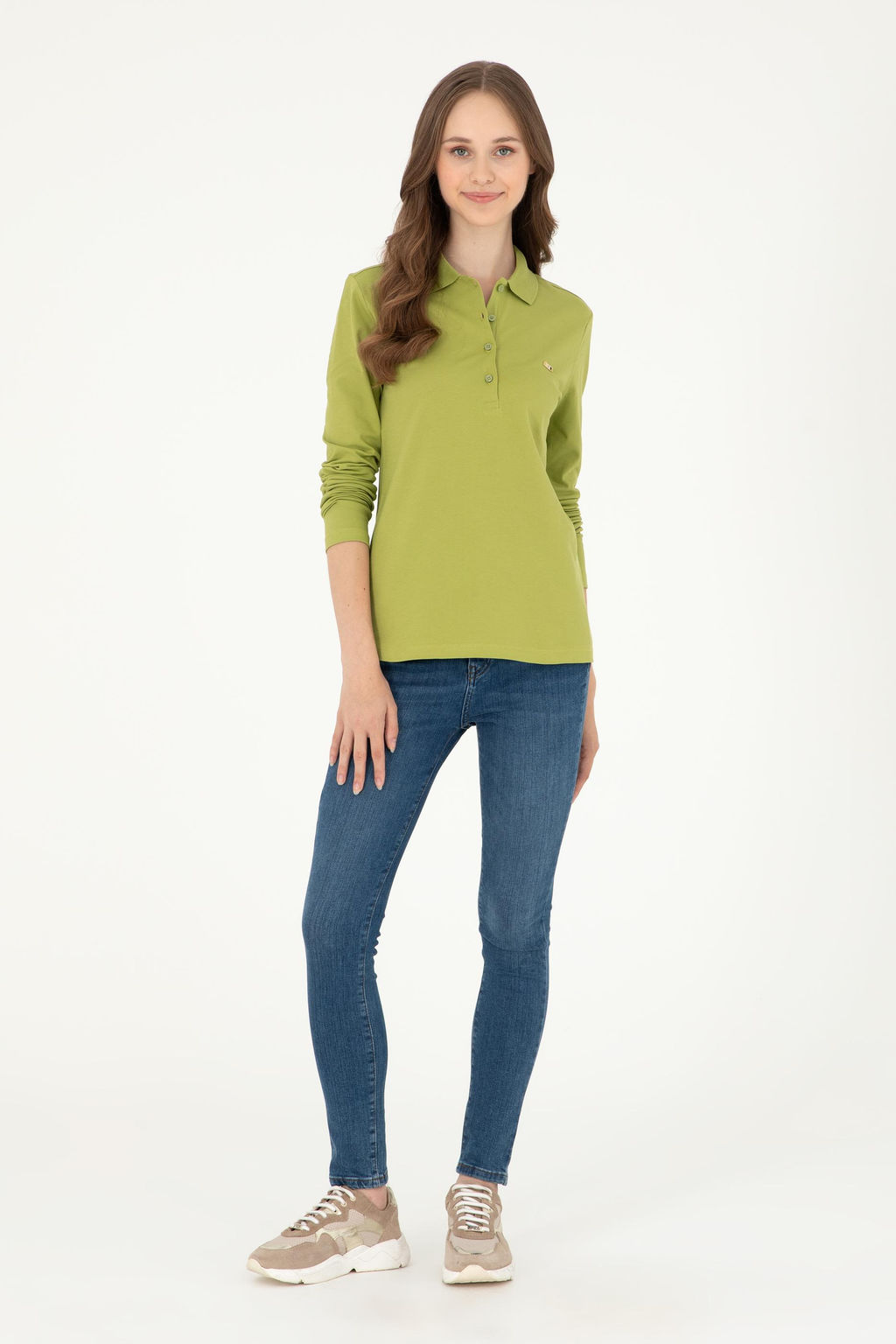 Женский базовый свитшот фисташкового цвета - U.s. polo assn фото 4