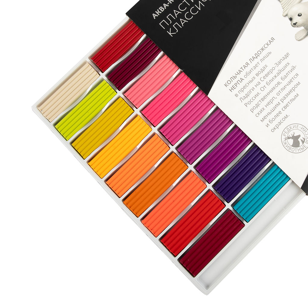 Аква-колор Изостудия Пластилин классический IZO-MC36 720 г ( в картонной упаковке ) 36 цв  фото 6