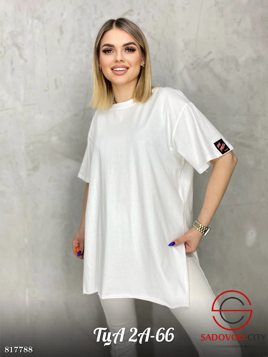 Футболка женская однотонная