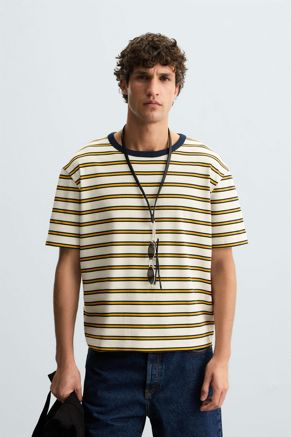 STRIPED JACQUARD T-SHIRT - Zara фото 2