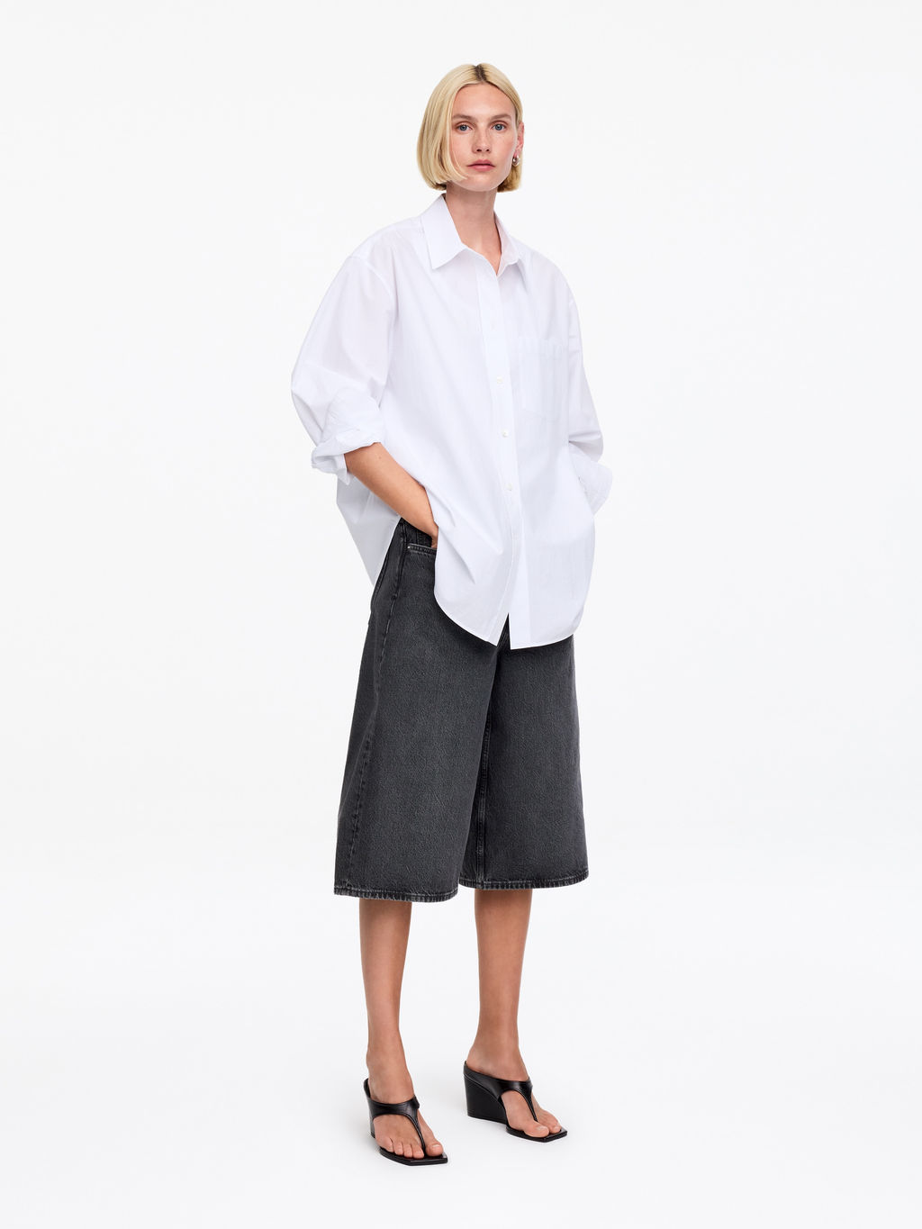 Pantalones cortos denim largos - H&m фото 4