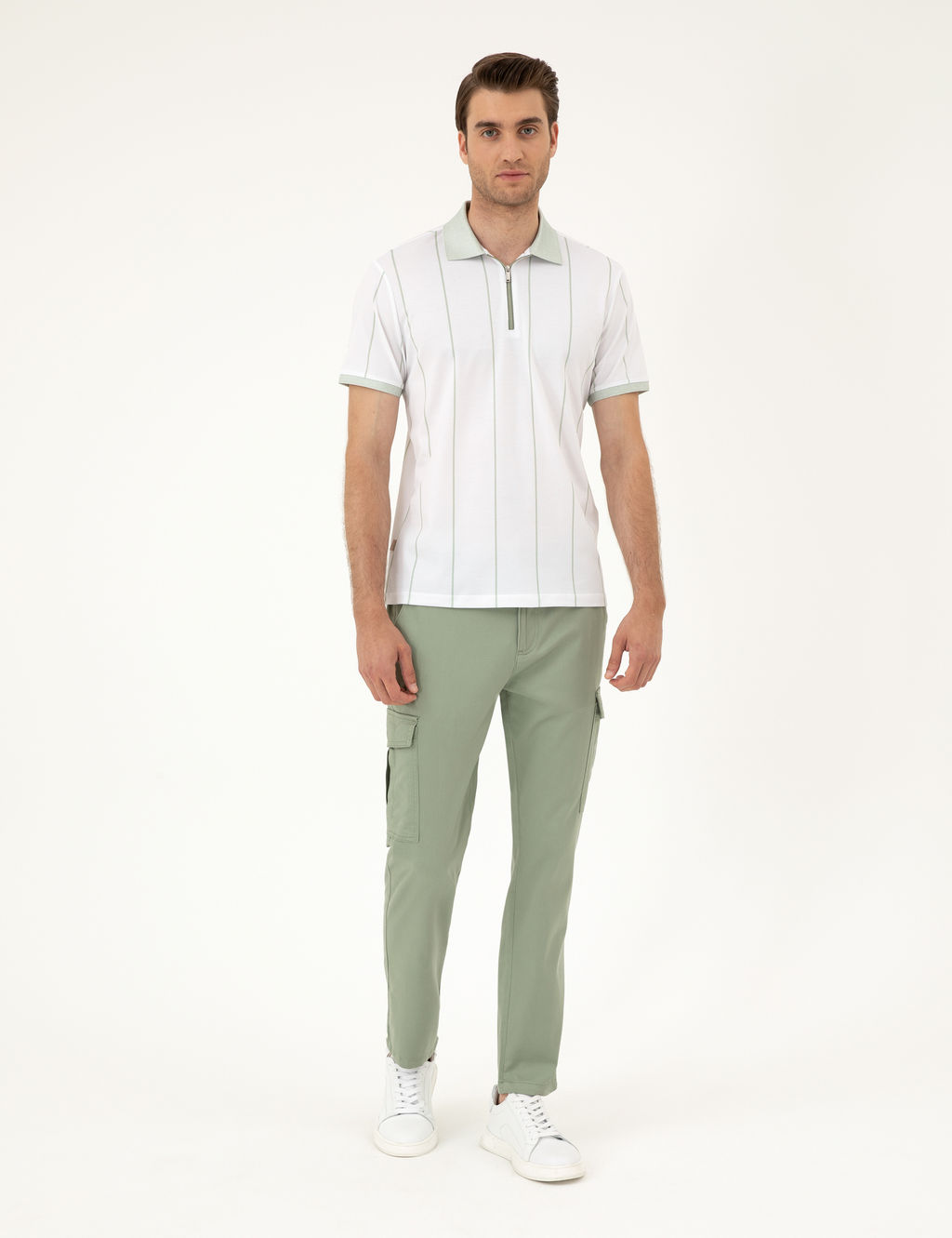 Ye_il Regular Fit Kargo Pantolon