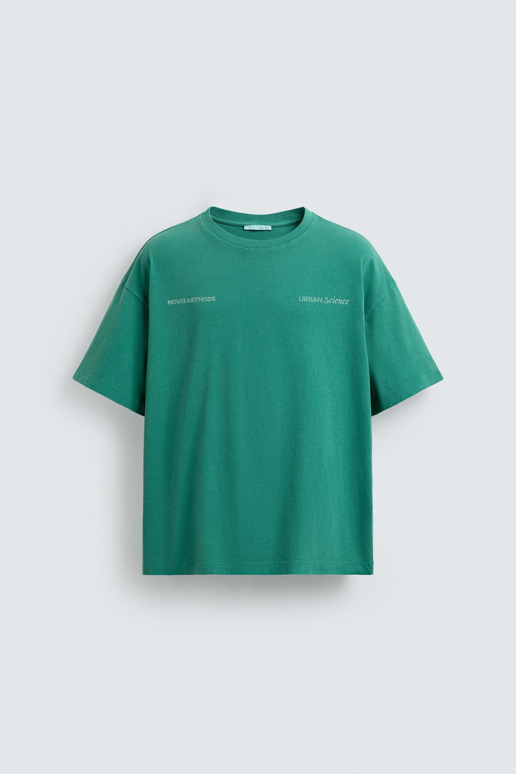 CAMISETA RELAXED FIT ESTAMPADOS LAVADOS / Verde claro