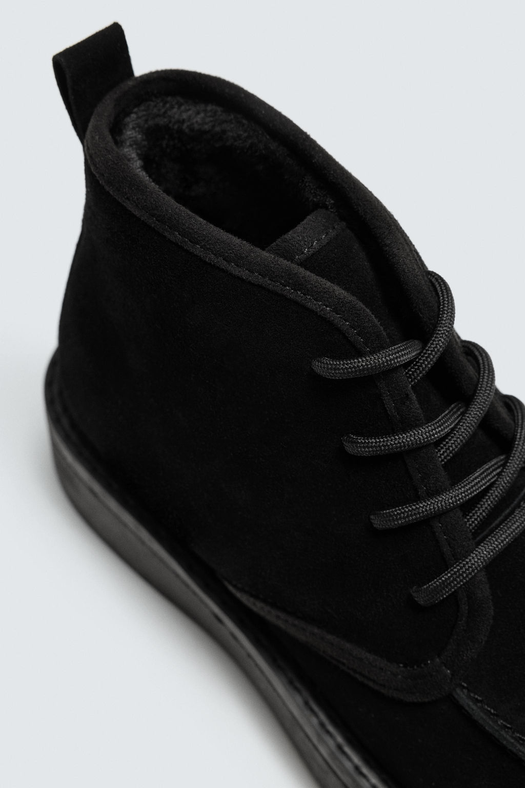 SPLIT SUEDE LACE-UP BOOTS - Zara фото 3