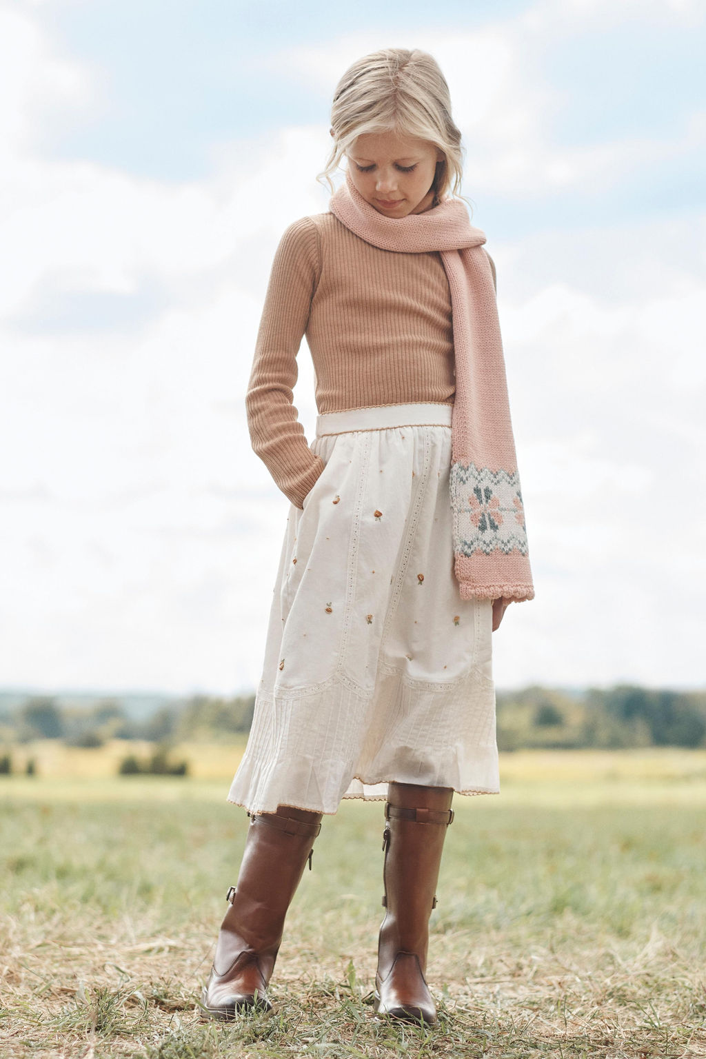 LIMITED EDITION EMBROIDERED FLORAL MIDI SKIRT - Zara фото 2