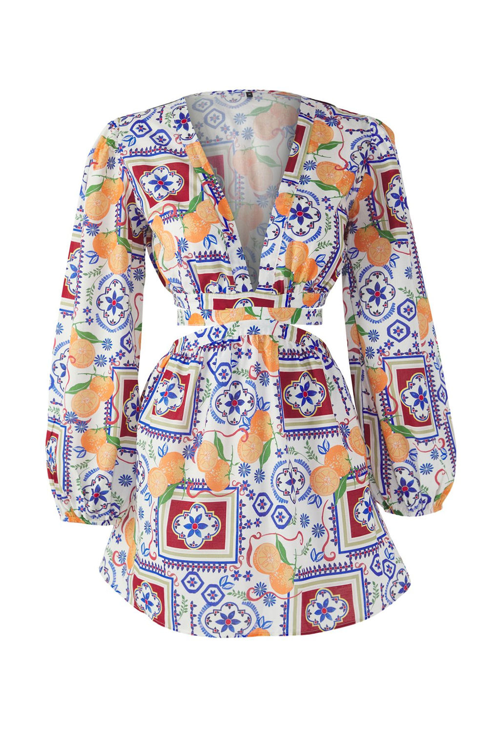 TRENDYOLMILLA Cicek Desenli Mini Dokuma Cut Out/Pencere %100 Pamuklu Plaj Elbisesi TBESS23EL00140  фото 9