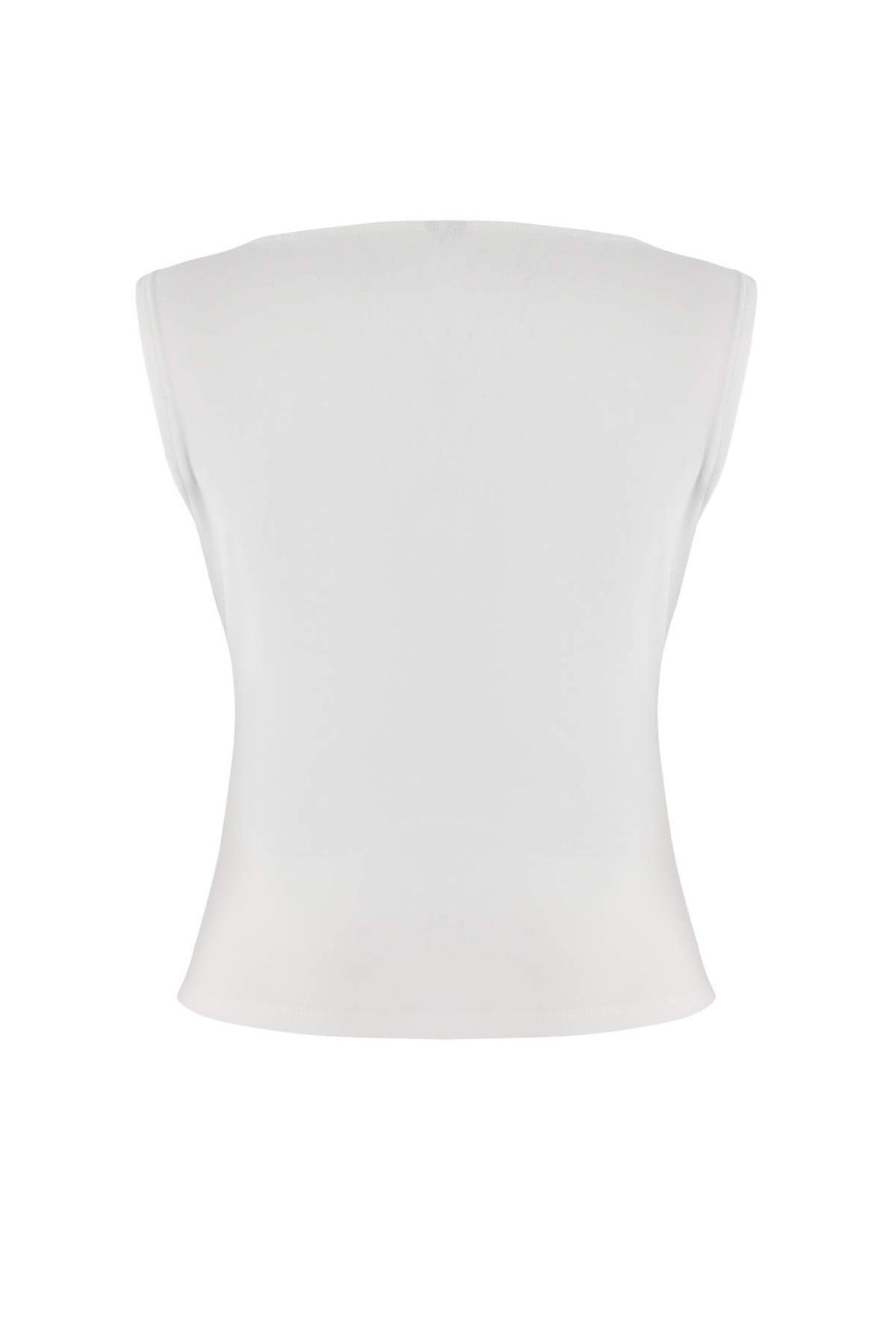 Kahverengi Fitted/Vucuda Oturan Kruvaze Kolsuz Buzgulu Scuba Krep Orme Bluz TWOSS26BZ00063 - Trendyolmilla фото 14