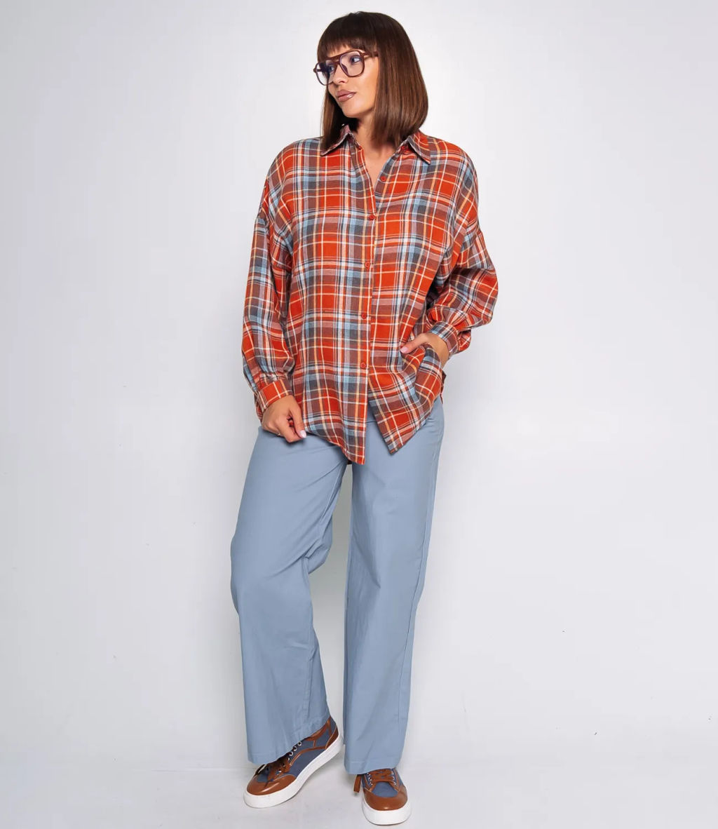 Рубашка #КТ99305, терракотовый - Dommod фото 4