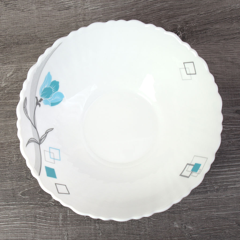 Салатник 650 мл 175 мм тарелка глубокая / TW-70 (6834-2) /уп 48/ Бирюза квадраты - Галеонтрейд фото 3