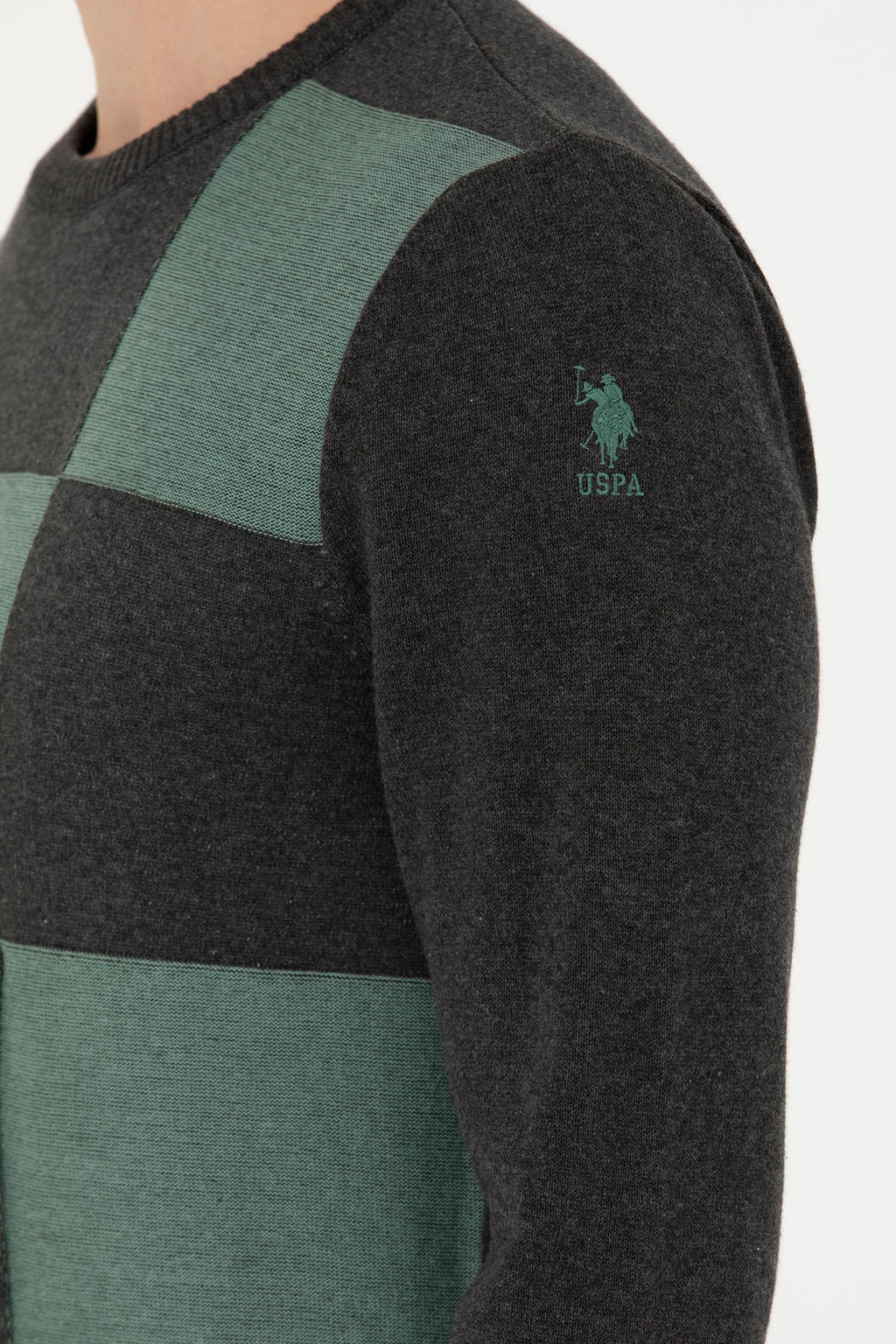 Мужской свитер антрацитового меланжа - U.s. polo assn фото 21