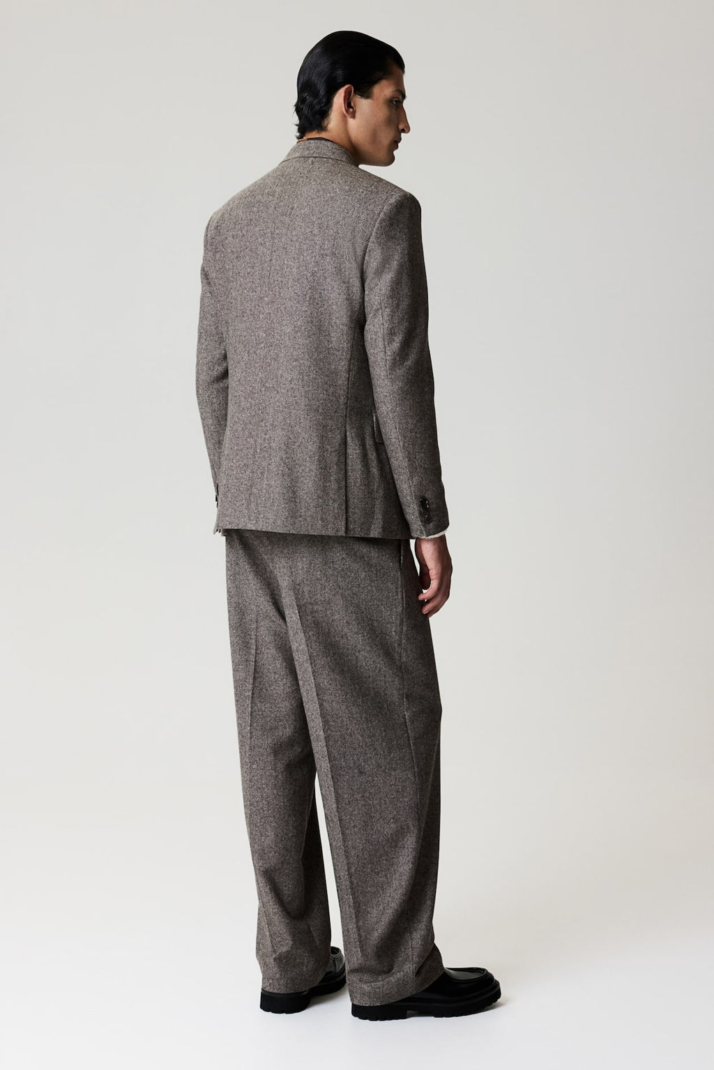 Pantalon en mezcla de lana Loose Fit - H&m фото 2