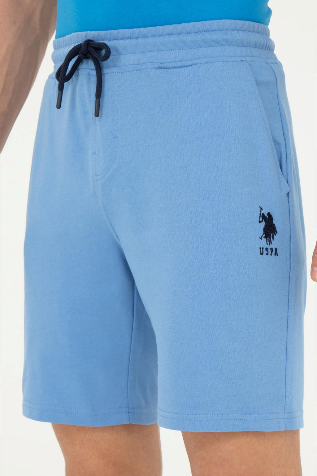 Мужские темно-синие вязаные шорты - U.s. polo assn фото 6