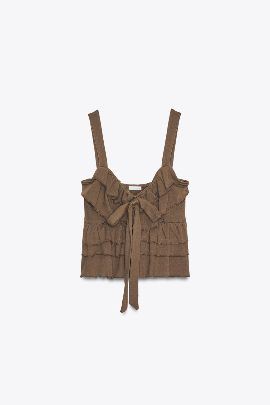 RUFFLED TOP WITH BOW - Zara фото 5