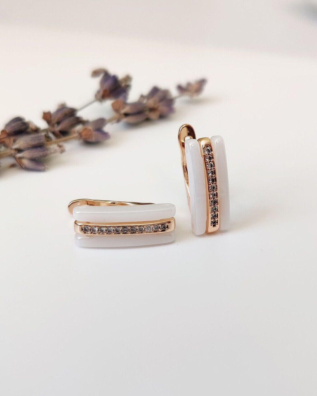 Серьги с керамикой