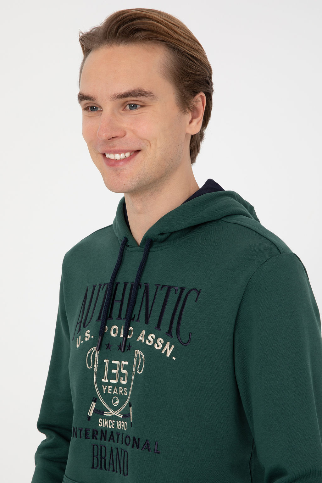 Erkek Regular Fit Kap__onlu Koyu Ye_il Sweatshirt - U.s. polo assn фото 9