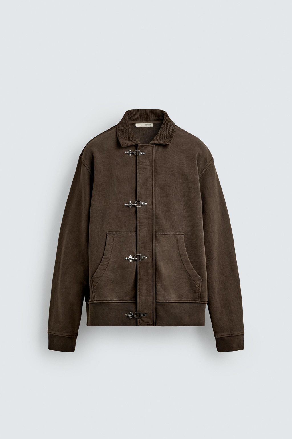 CHAQUETA COMBINADO PANA ALAMARES / Marr?n - Zara фото 7