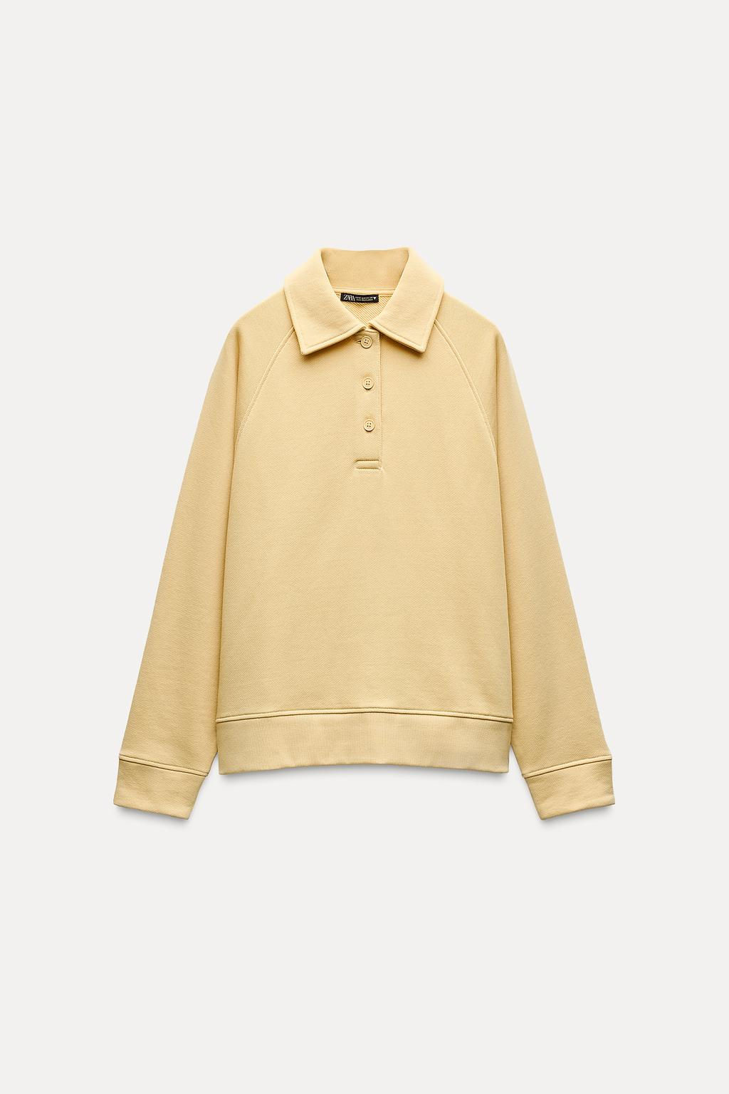 PLUSH POLO SWEATSHIRT - Zara фото 6
