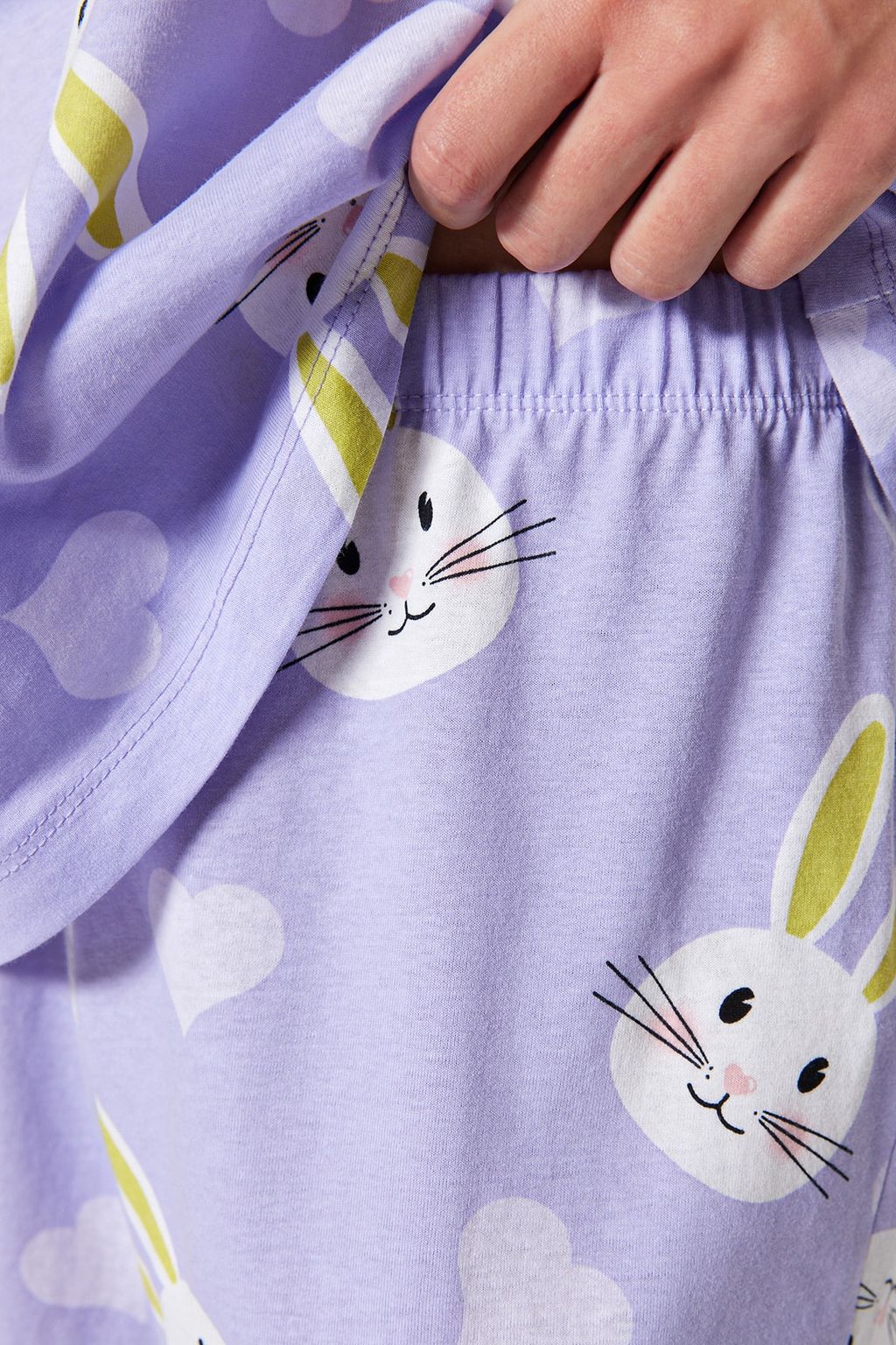 Trendyolmilla Ekru %100 Pamuklu Ay?c?kl? Sortlu Orme Pijama Tak?m? THMSS23PT00005  фото 19