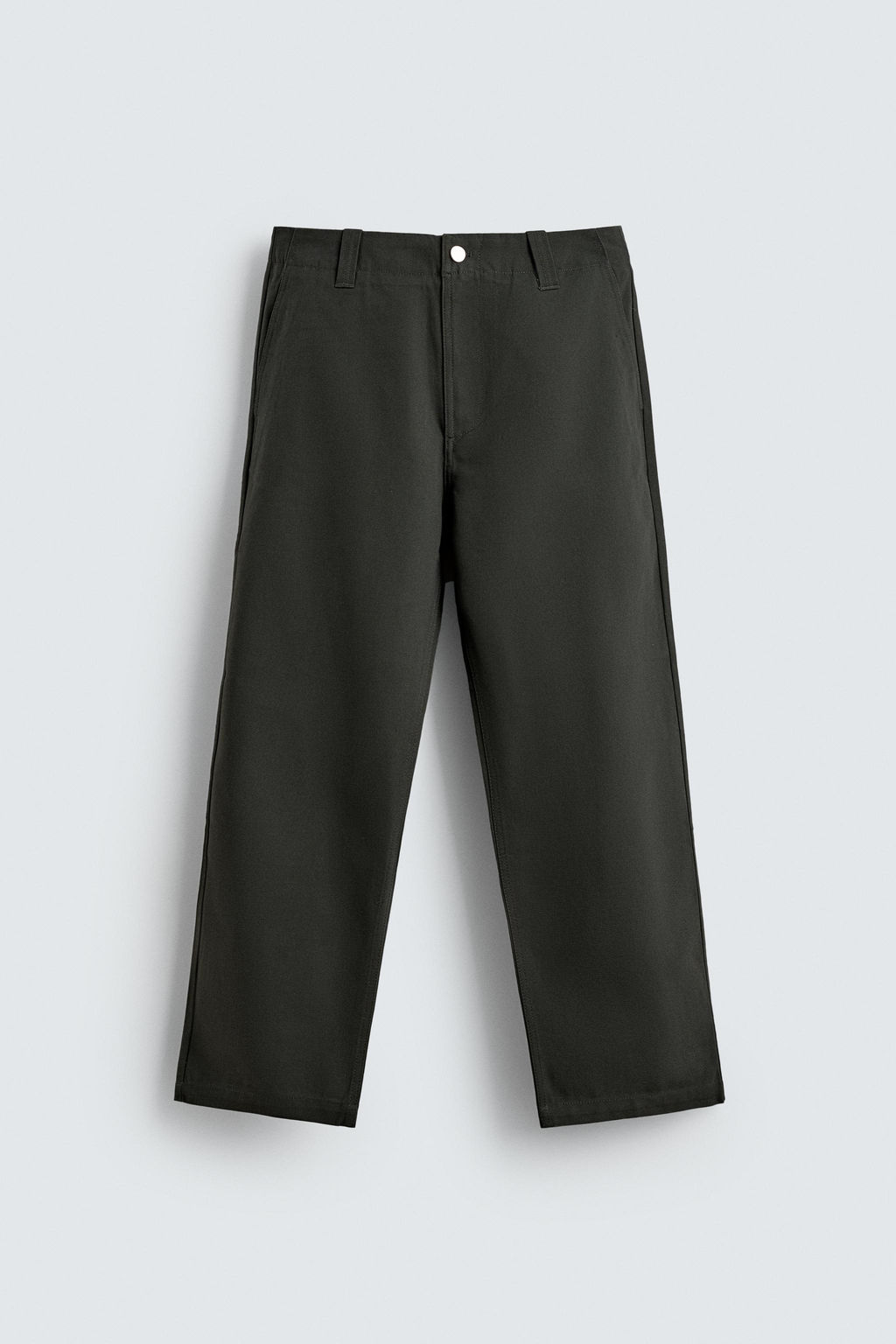 TEXTURED CANVAS TROUSERS - Zara фото 7