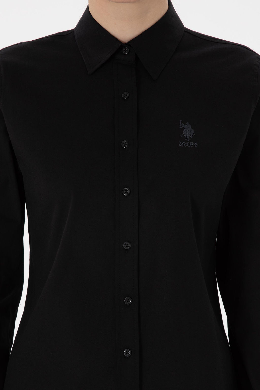 Kad_n Siyah Uzun Kollu Basic G_mlek Sepette S_rpriz _ndirim - U.s. polo assn фото 6