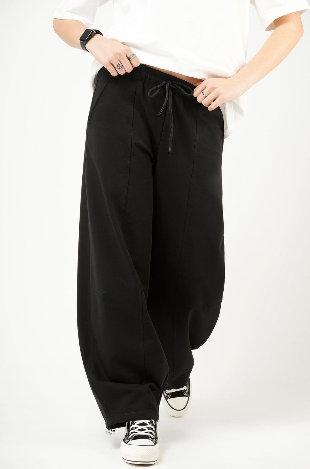 Женские брюки-багги из футера Happyfox фото 9