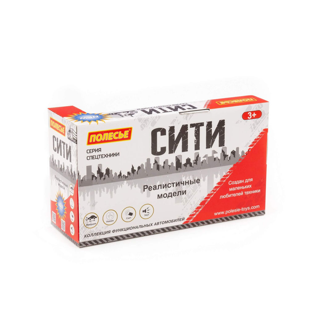 Сити, автомобиль с цистерной инерционный (со светом и звуком) (красный) (в коробке) - Полесье фото 12