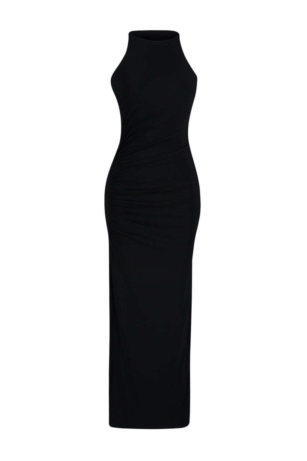 TRENDYOLMILLA Zumrut Yesili Limited Edition Halter Yaka Drapeli Vucuda Oturan Esnek Kalem Elbise TWOSS24EL00557  фото 11