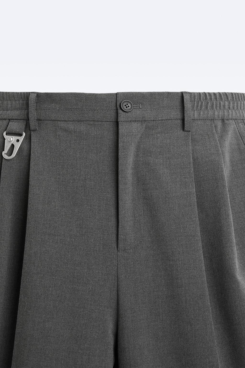 WIDE-FIT PLEATED TROUSERS - Zara фото 8