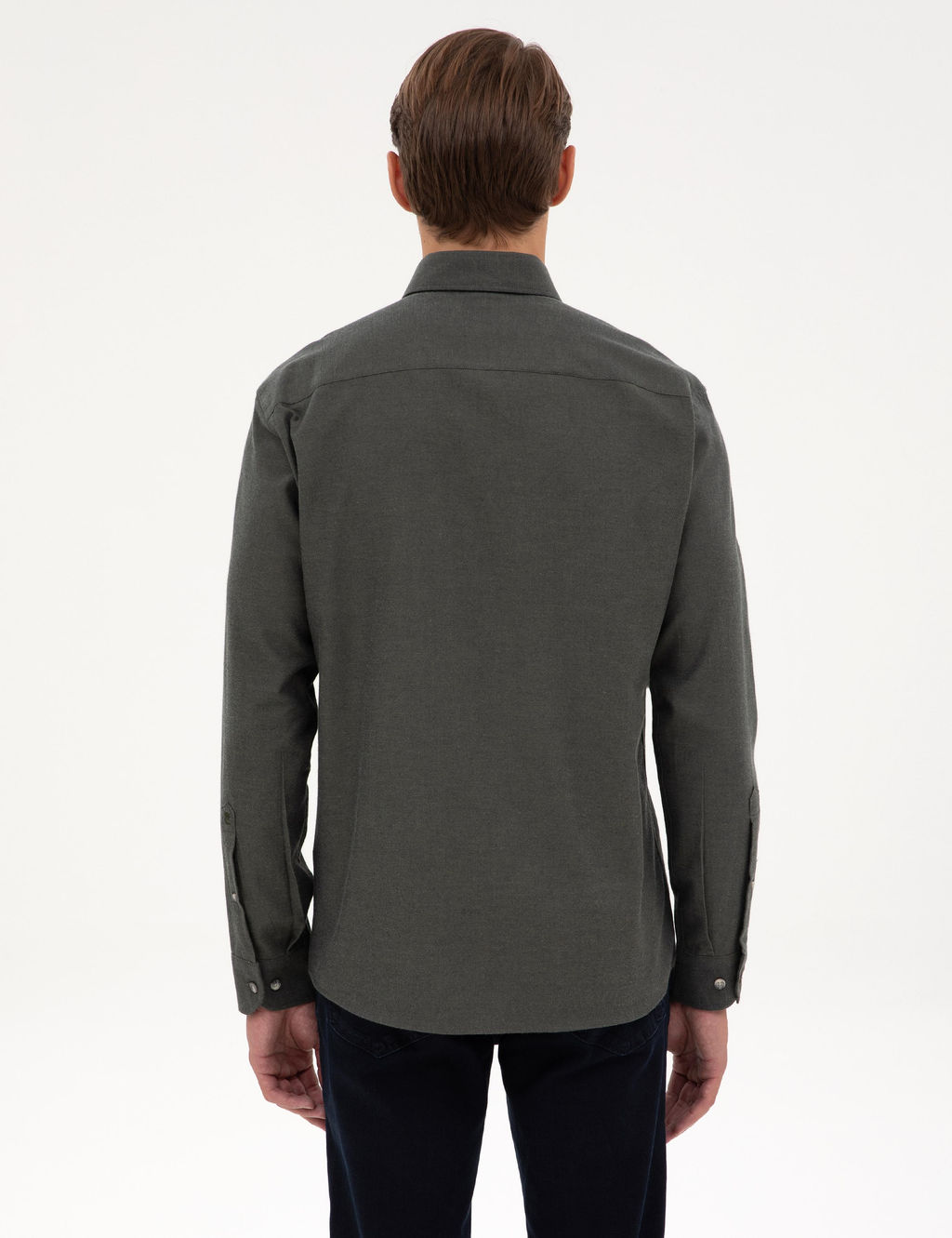 Koyu Haki Regular Fit Uzun Kollu G_mlek - Pierre cardin фото 5