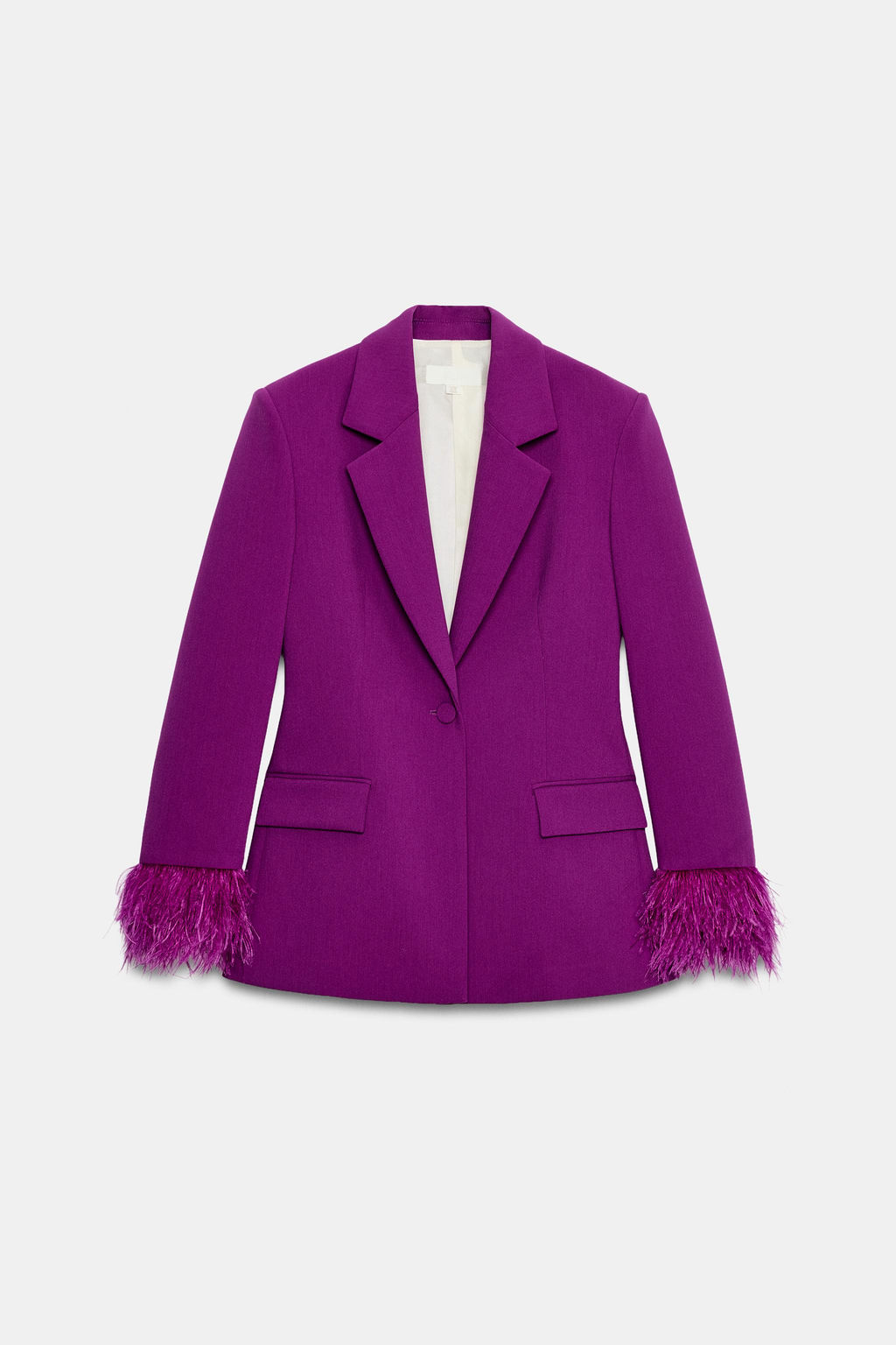 BLAZER HOMBRERAS PU?O PLUMAS / P?rpura - Zara фото 7