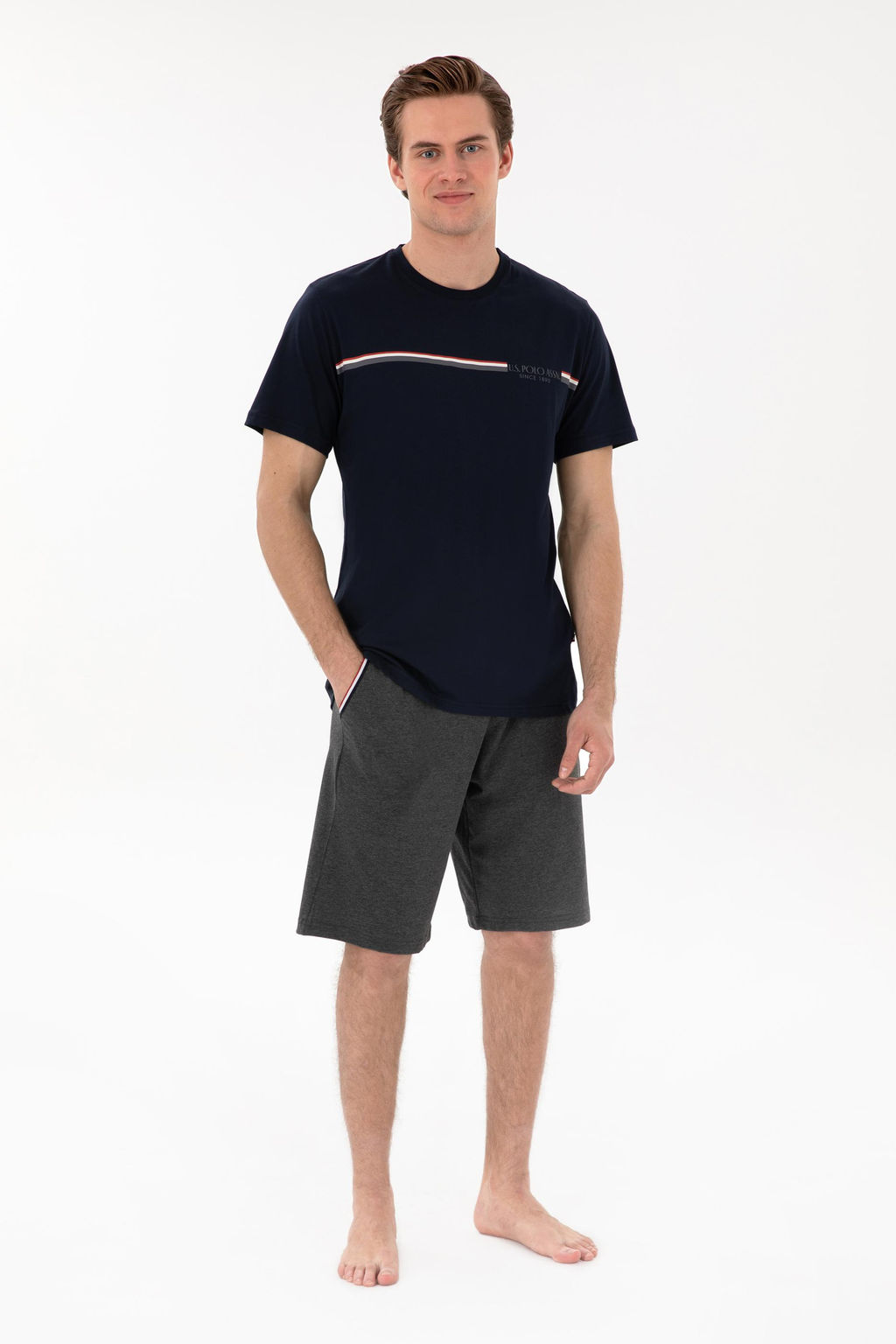 Erkek Lacivert Pijama Tak_m_ Sepette S_rpriz _ndirim - U.s. polo assn фото 4