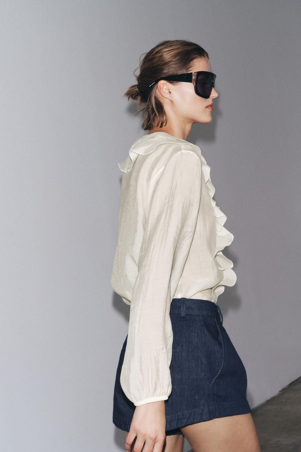 ZW COLLECTION RUFFLED SHIRT - Zara фото 11