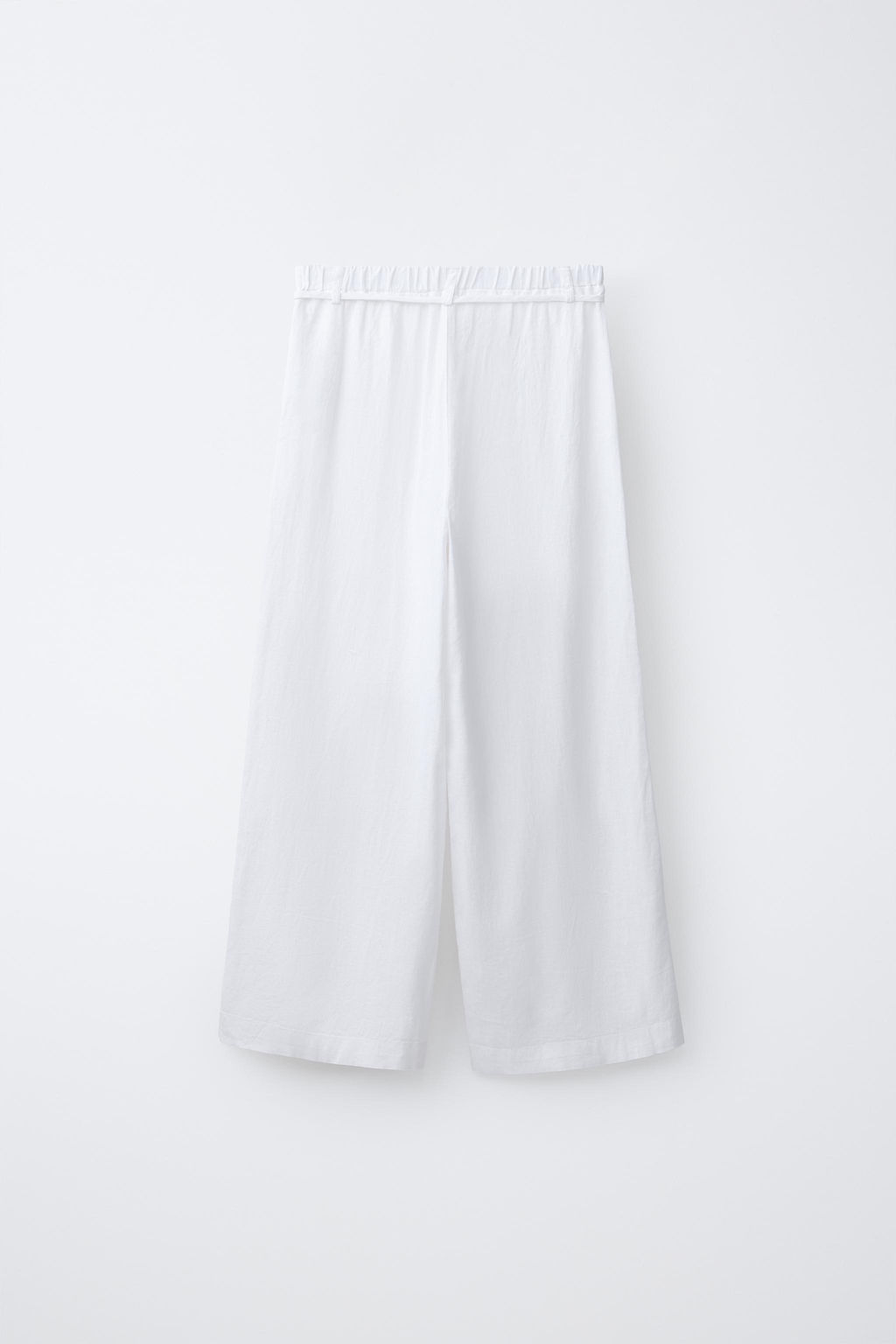 PANTAL?N RECTO CORD?N CON LINO / Blanco roto - Zara фото 3