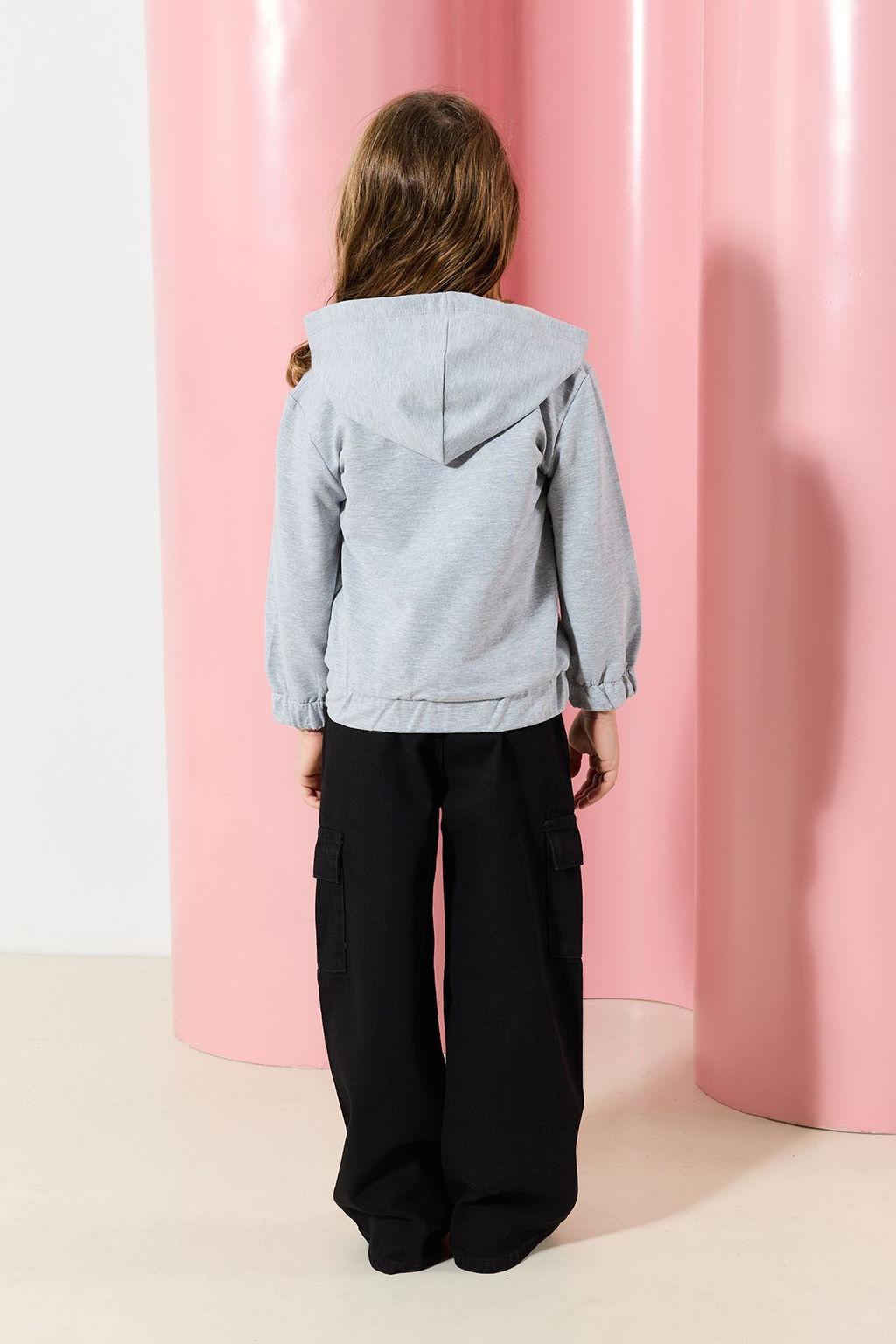 Gri Melanj Unisex Kapusonlu Pamuklu Fermuarl? Orme H?rka TKDAW25HI00001 - Trendyolmilla фото 4