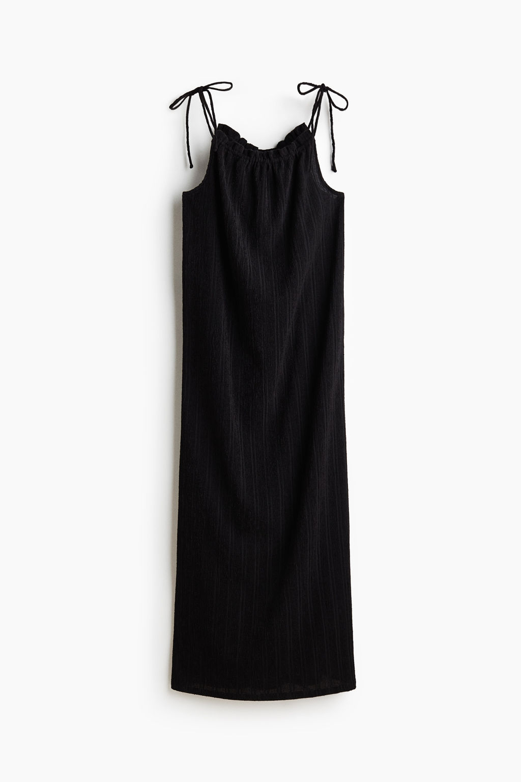 Vestido efecto arrugado con tirantes de lazo - H&m фото 7