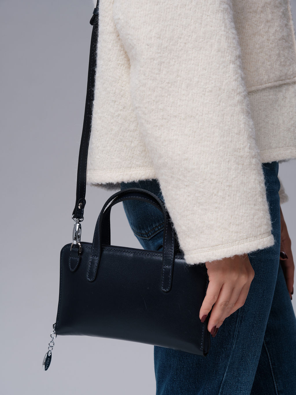 Сумка кожаная Azaro 30850 синий винтаж