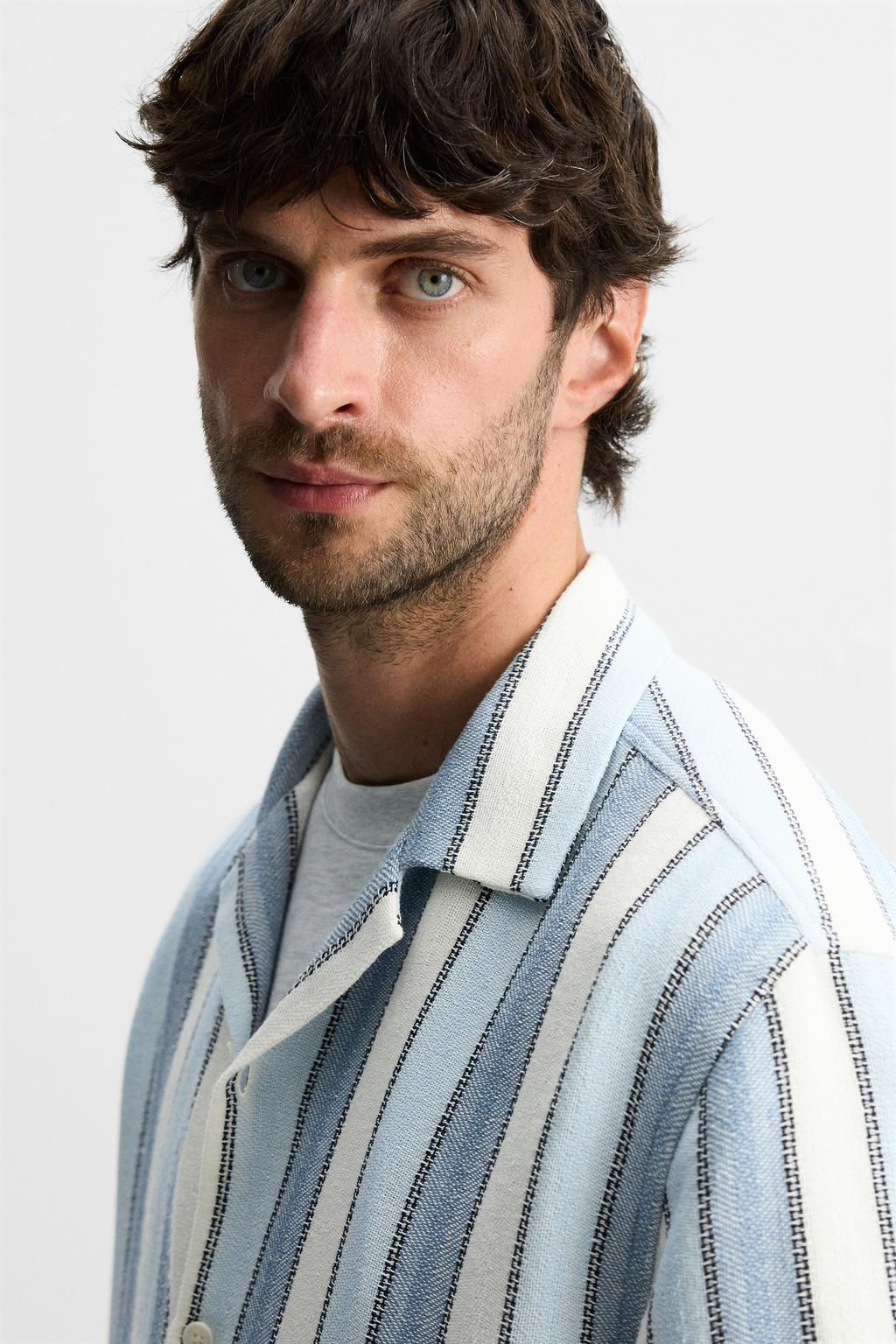 STRIPED TEXTURED SHIRT - Zara фото 14