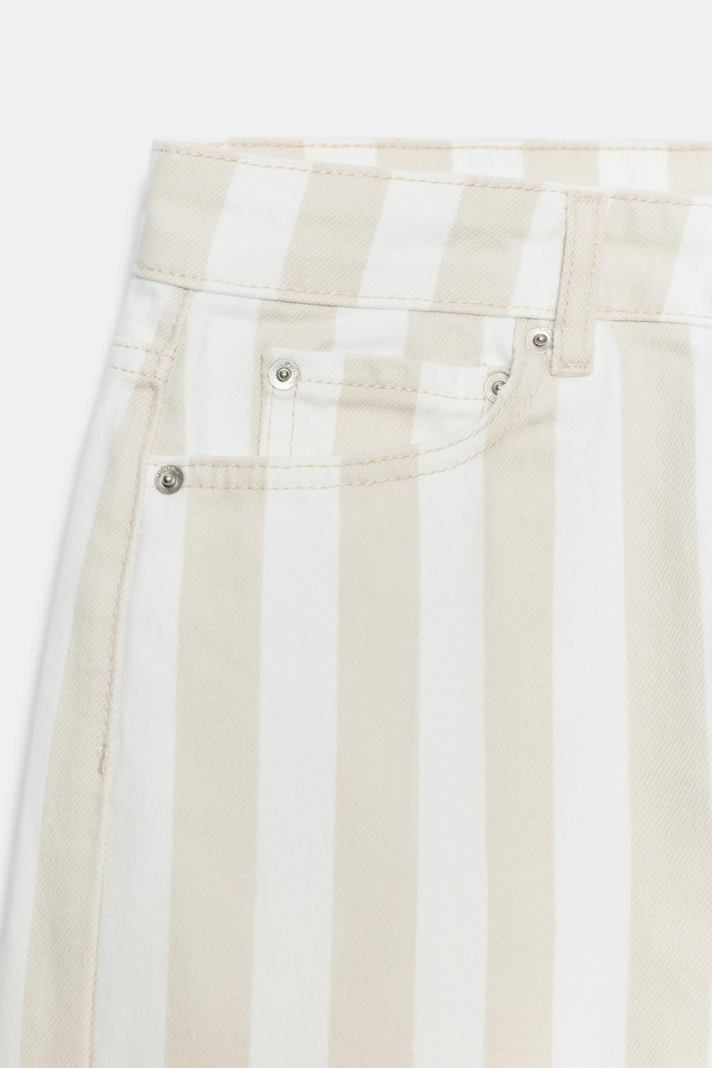 JEANS ZW COLLETION TAPERED TIRO MEDIO RAYAS / Crudo medio - Zara фото 14