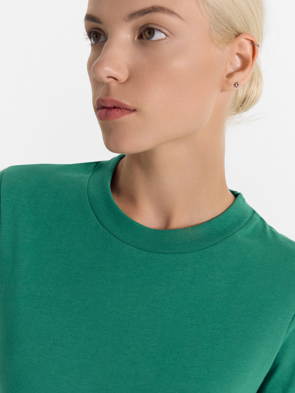 Платье Mark Formelle 152636 из хлопка зеленый  фото 4