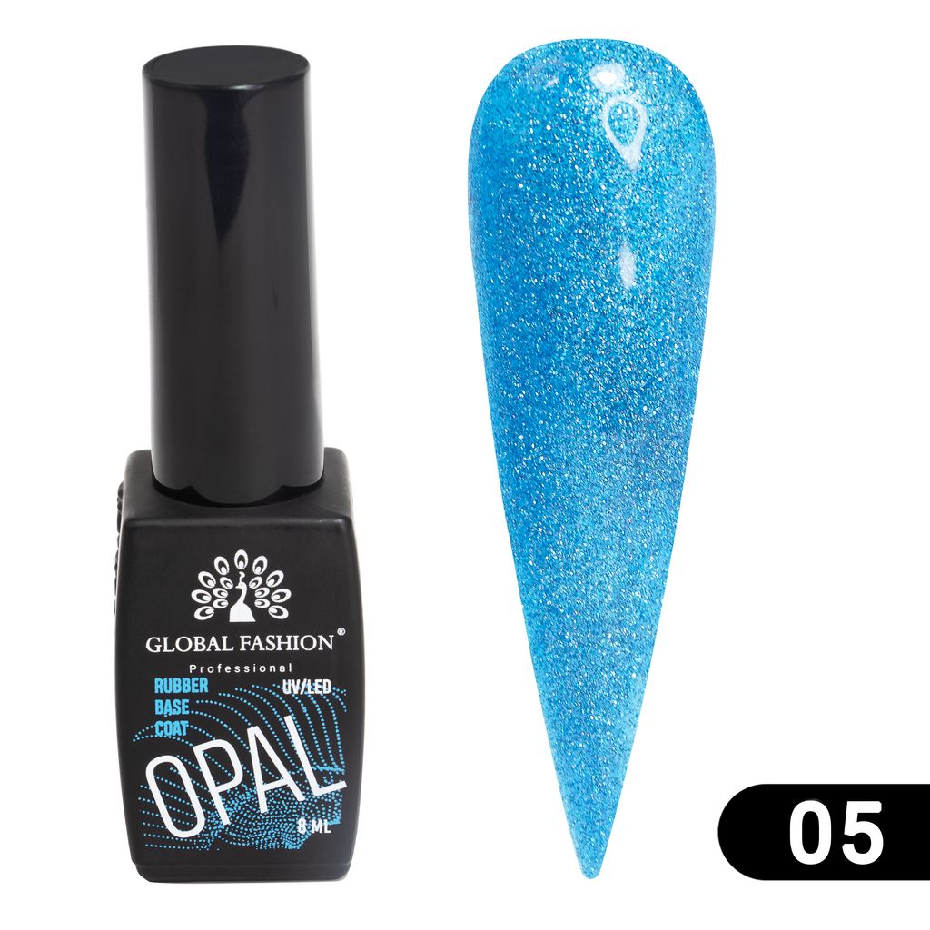 Каучуковая база Disco Opal светоотражающая Global Fashion 8 мл, 05  фото 5