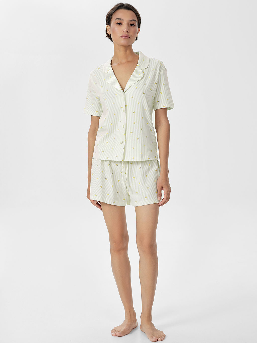 Шорты женские салатовые в полоску - Mark formelle фото 3