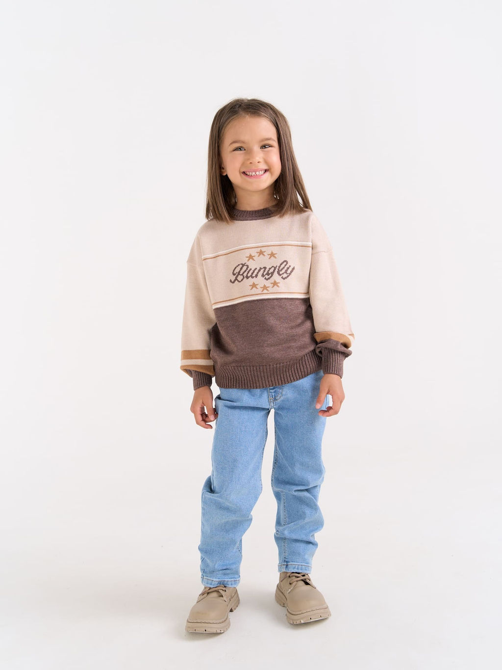 Джемпер вязаный Латте/Шоколад - Bungly фото 8