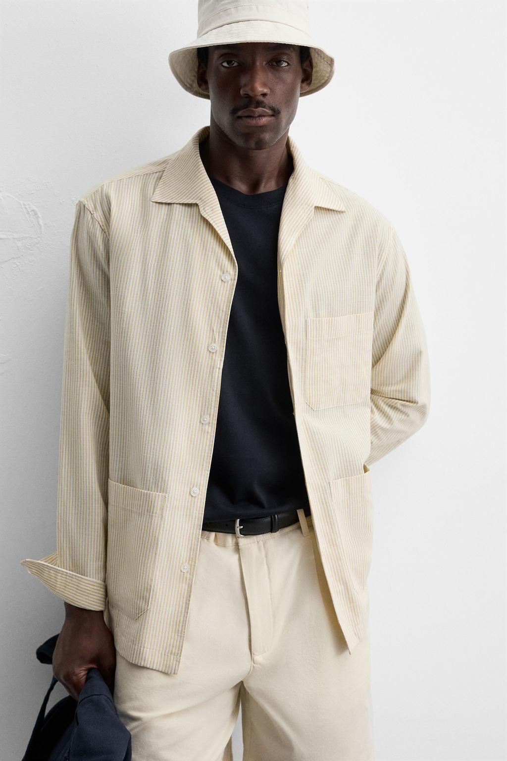 STRIPED OVERSHIRT - Zara фото 6