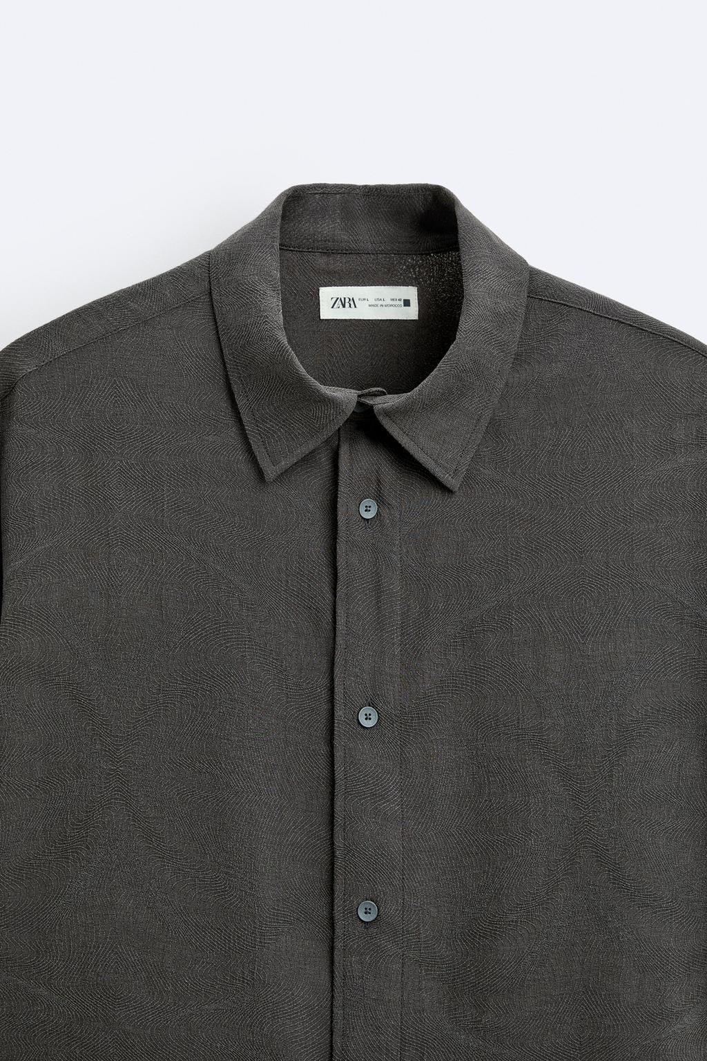 LYOCELL BLEND JACQUARD SHIRT - Zara фото 8