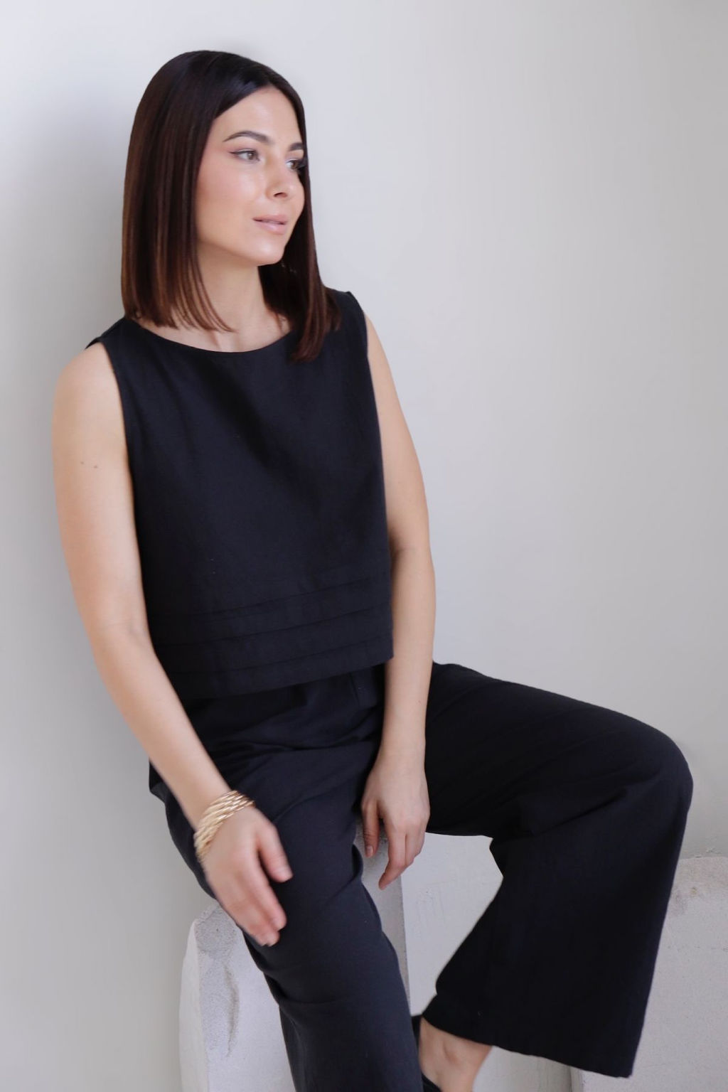 Martichelli Костюм брючный хлопковый чёрный  фото 3